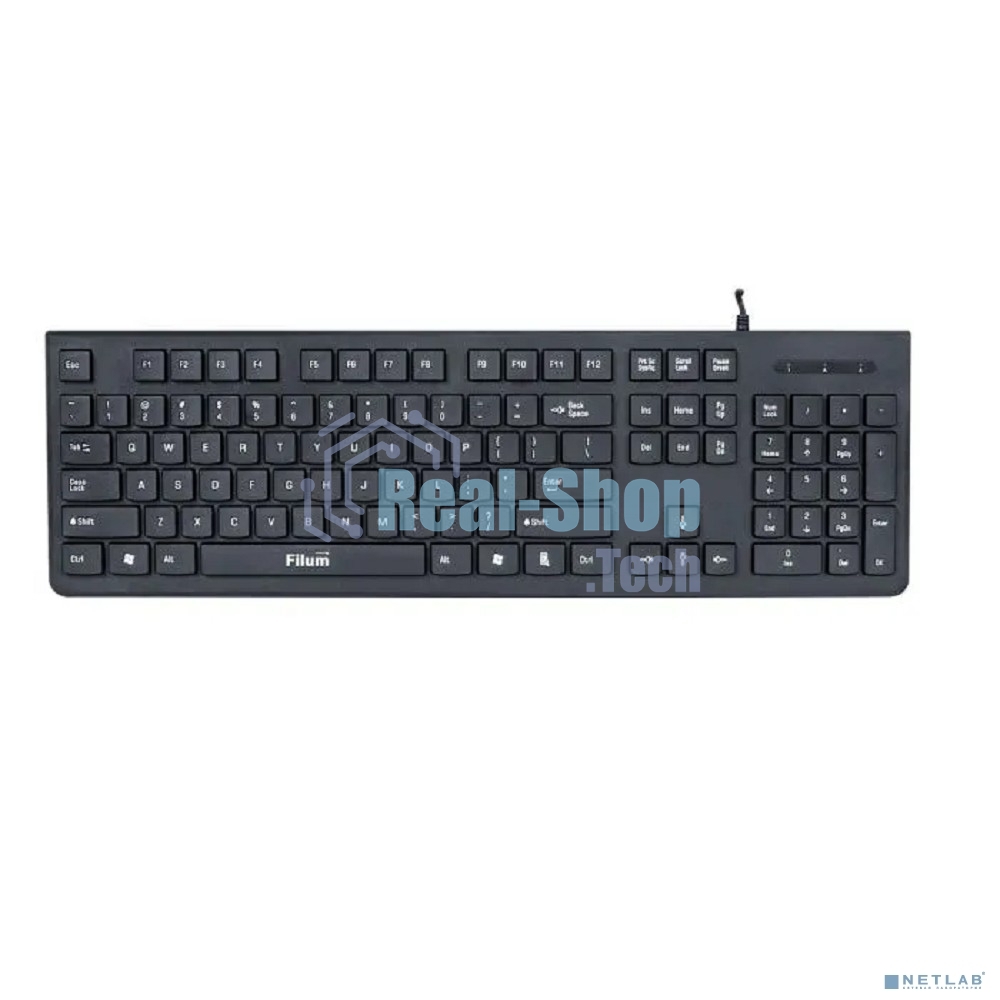 Клавиатура Filum FL-KB20 проводная, USB Type-A, чёрный