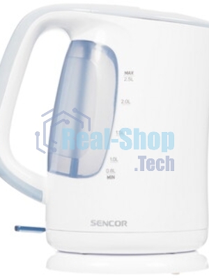 Электрочайник Sencor SWK 2510WH белый, 2.5 л, 2200 Вт, скрытый нагревательный элемент
