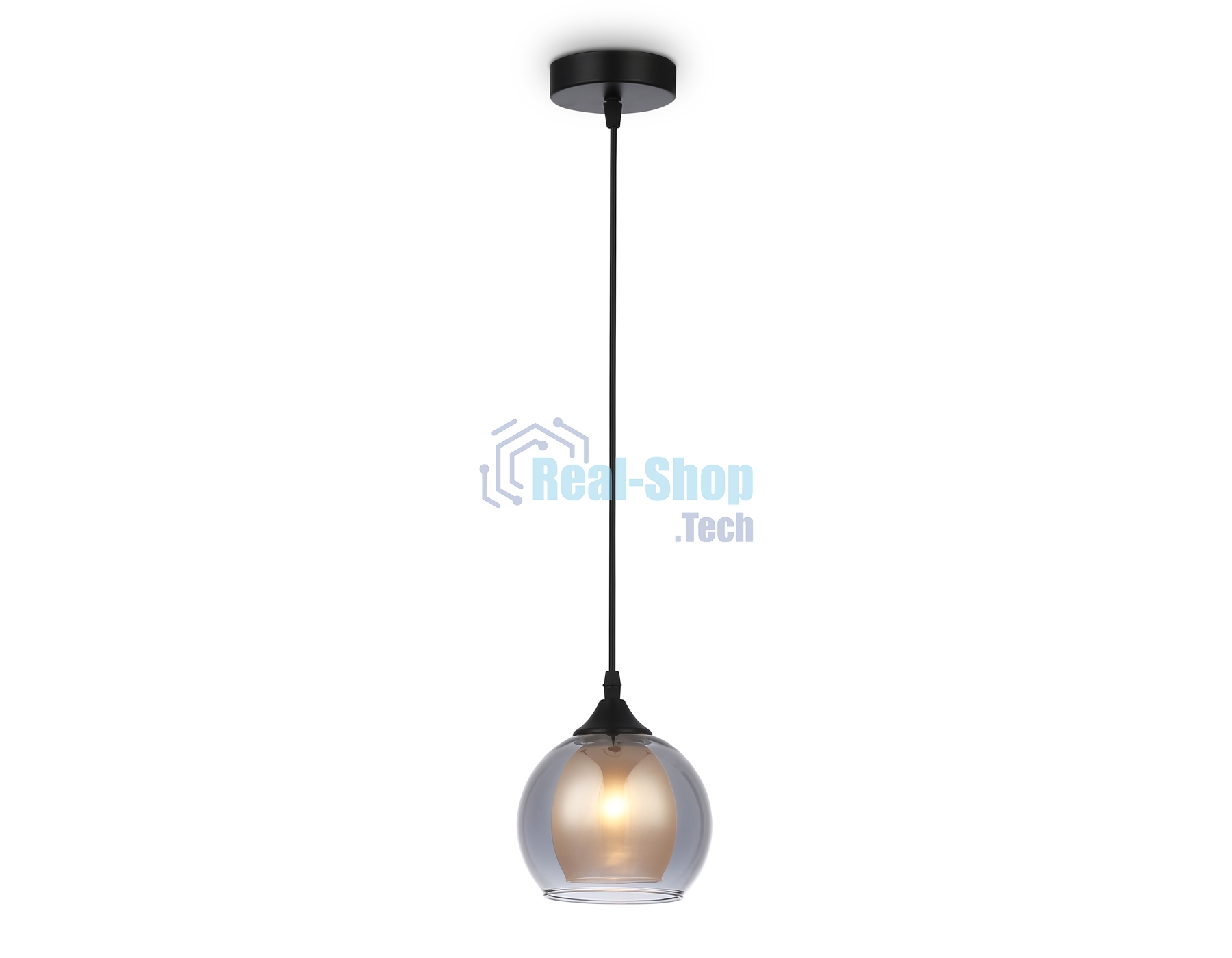 Светильник Ambrella light TR3539 BK/SM/FR черный/дымчатый/белый матовый E27 max 40W D130*800