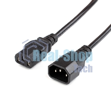 Кабель питания GoPower C14 (m)-C13 (f) 1.8м ПВХ удлинитель черный (1/10/100)