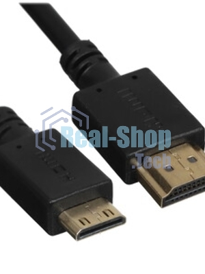 Кабель GoPower HDMI (m)-miniHDMI (m) 1,8м ПВХ ver.1.4 черный Premium Zip-Lock c подвесом (1/100)