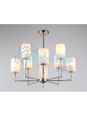 Люстра Ambrella light LH56213/8 SN/FR никель/белый матовый E27/8 max 60W D700*600