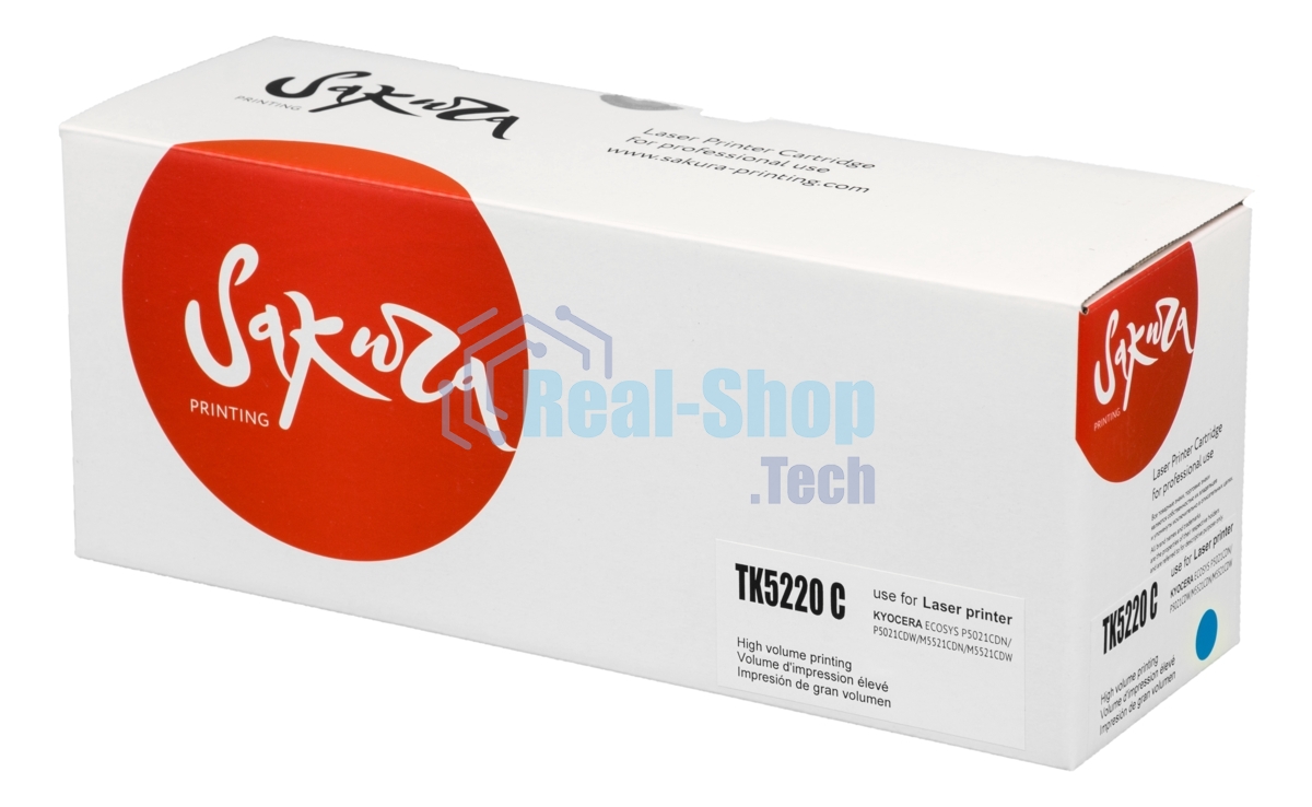 Картридж Sakura TK5220C для Kyocera Mita ECOSYS p5020cdn/p5021cdw/m5221cdn/m5521cdw, синий, 1 200 к.