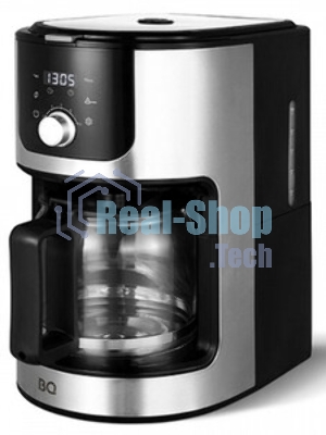 Кофеварка капельная со встроенной кофемолкой BQ CM1010 черный-стальной, исп. кофе - зерновой/молотый, 1.2 л, 1050 Вт.