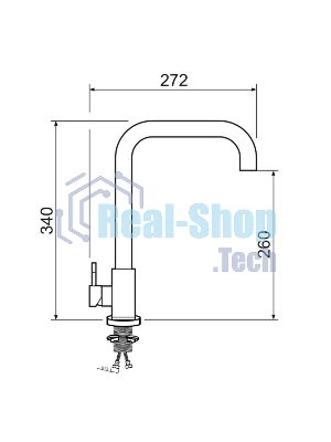 SUS124-017F-1 Смеситель для кухни, ø35