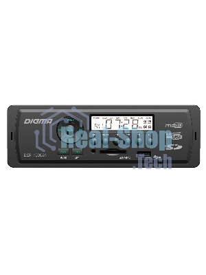 Автомагнитола Digma DCR-100G24, 1 DIN, USB Type-A, AUX