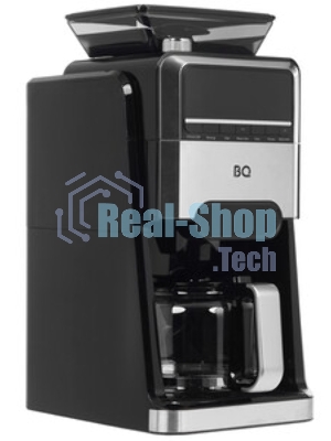 Кофеварка капельная со встроенной кофемолкой BQ CM3002 черный-стальной, исп. кофе - зерновой/молотый, 1.5 л, 1400 Вт