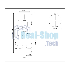 Подвесной светодиодный светильник Ambrella light LH11036/3 BK/MG/SM черный/мраморно-серый/дымчатый 40W 3000K D410*2050