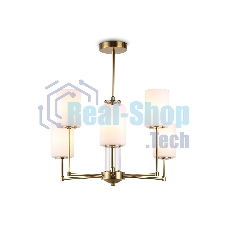 Люстра Ambrella light LH56215/6 BS/FR латунь/белый матовый E27/6 max 60W D600*600
