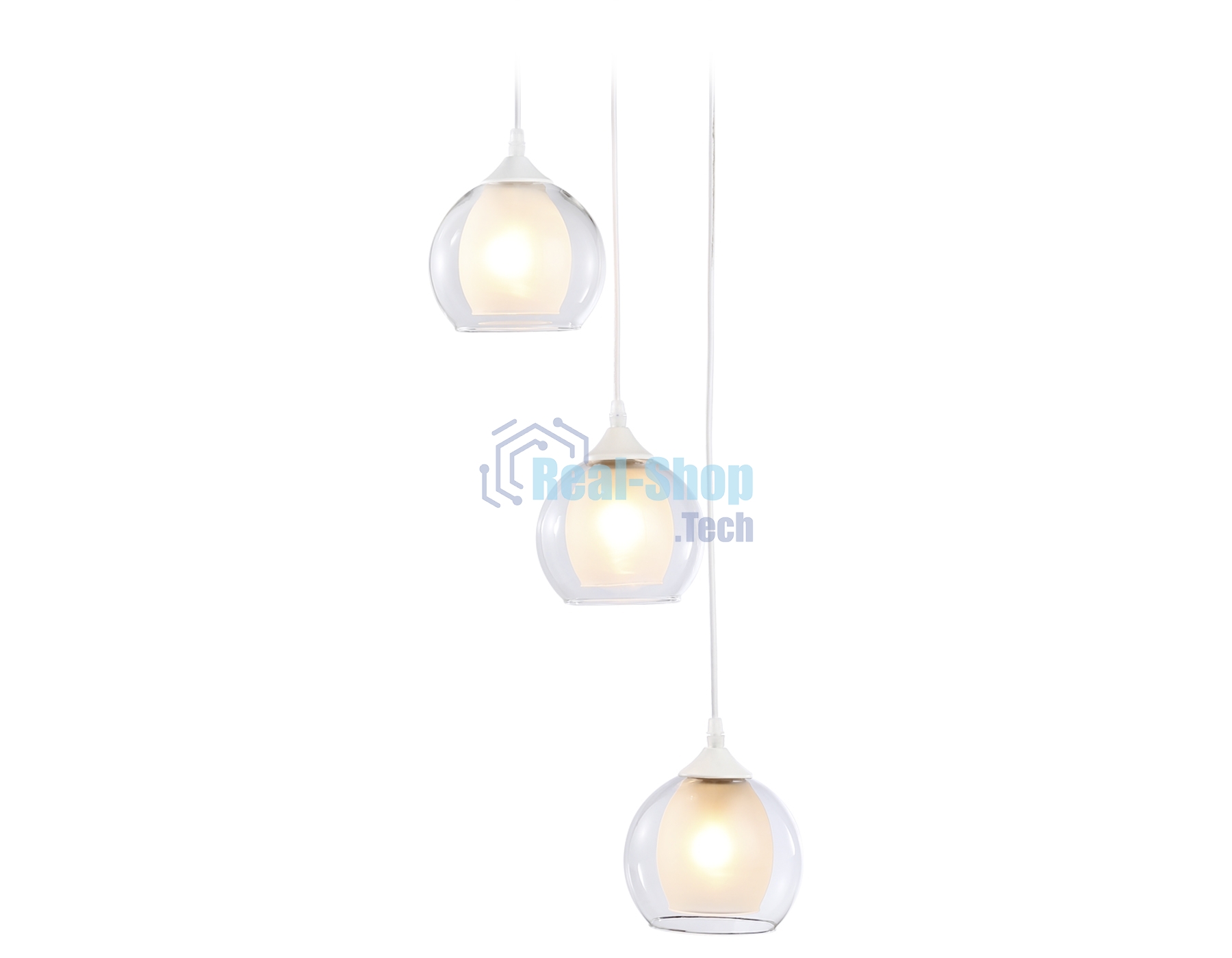 Подвесной светильник TR3540/3 WH/CL/FR белый/прозрачный/белый матовый E27*3 max 40W D281*800