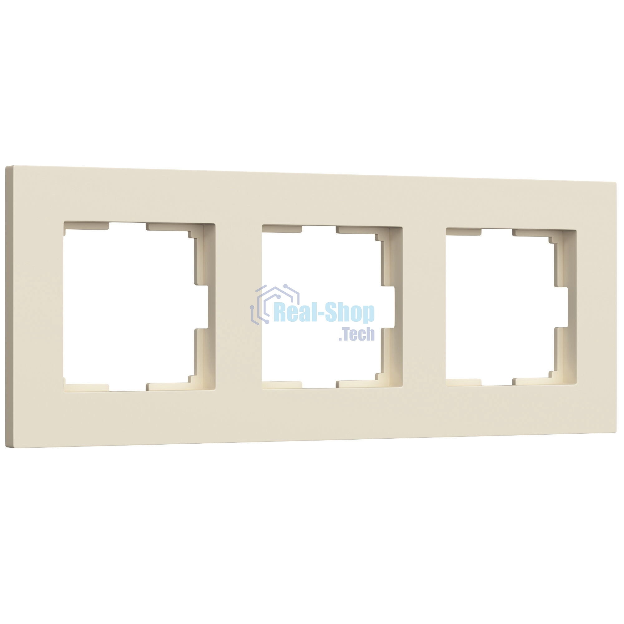 Рамка на 3 поста Slab (айвори софт) W0032962