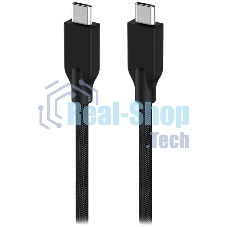 Кабель Genius ACC-C2CC-3A. Выход: USB-C -> USB-C. USB 3.0, плетеный нейлон, 100 см. черный