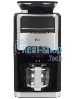 Кофеварка капельная со встроенной кофемолкой BQ CM3002 черный-стальной, исп. кофе - зерновой/молотый, 1.5 л, 1400 Вт