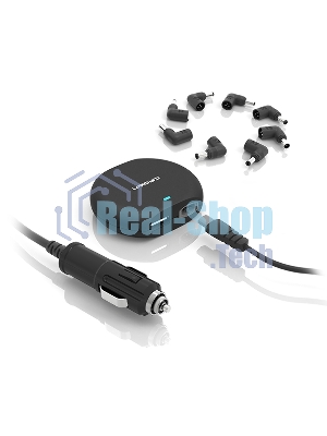 Зарядное устройство для ноутбука CROWN USB CMLC-3294 черный (Автомобильное 12V, 90W 15-20V, порт USB 5V 2.1A)