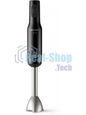 Блендер погружной Philips HR2543/90, 700 Вт, 1 скорость, турбо режим, стакан для взбивания, венчик, измельчитель, черный