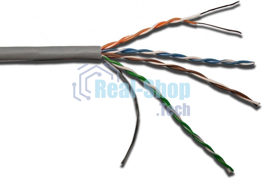 Кабель информационный Lanmaster LAN-5EUTP-PT-LSZH-GY кат.5е U/UTP не экранированный 4X2X24AWG LSZH внутренний 305м серый