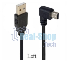 Кабель USB Type A на Mini USB угол влево 3 м