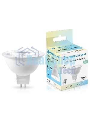 Лампа светодиодная Ambrella light 170714 LED MR16 7W IC GU5.3 4000K 175-265V 38°