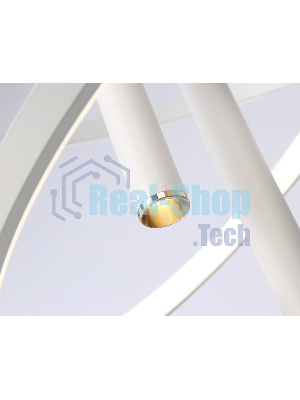 Подвесной светодиодный светильник Ambrella light FL5371/2+3 WH белый 93W 3000K/4200K/6400K+4200K D600/400*1200 (ПДУ ИК)