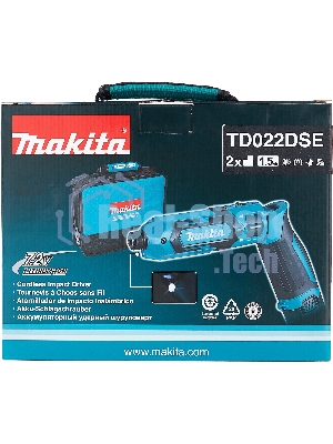 Отвертка аккумуляторная MAKITA TD022DSEак уд 7.2В 2х1Ач Li-Ion 2450об/м 25Нм 1/4'' 0.56кг сумка подсветка