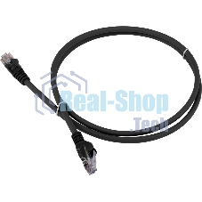 Патч-корд LANMASTER LSZH UTP cat.6, 1.0 м, черный