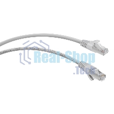 Шнур комм. Cabeus, кат. 5е, экр., F/UTP, RJ45/RJ45, LSZH, AWG24, 0.5м, серый