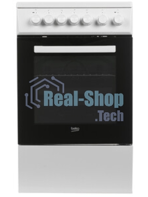 Плита электрическая Beko FSE57110GW белый, конфорок 4 шт, духовка 55 л, гриль, 50 см x 85 см x 60 см