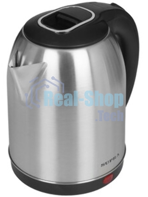 Чайник электрический SUPRA KES-1823 1.8 л, 1500 Вт, серебристый/черный (корпус: нержавеющая сталь)