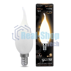 Лампа светодиодная Gauss Filament Свеча на ветру E14 5Вт 2700К OPAL