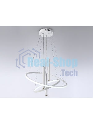 Подвесной светодиодный светильник Ambrella light FL5371/2+3 WH белый 93W 3000K/4200K/6400K+4200K D600/400*1200 (ПДУ ИК)