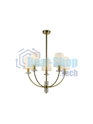 Люстра Ambrella light LH75351/5 SB/WH бронза/белый E14*5 max 40W D630*780
