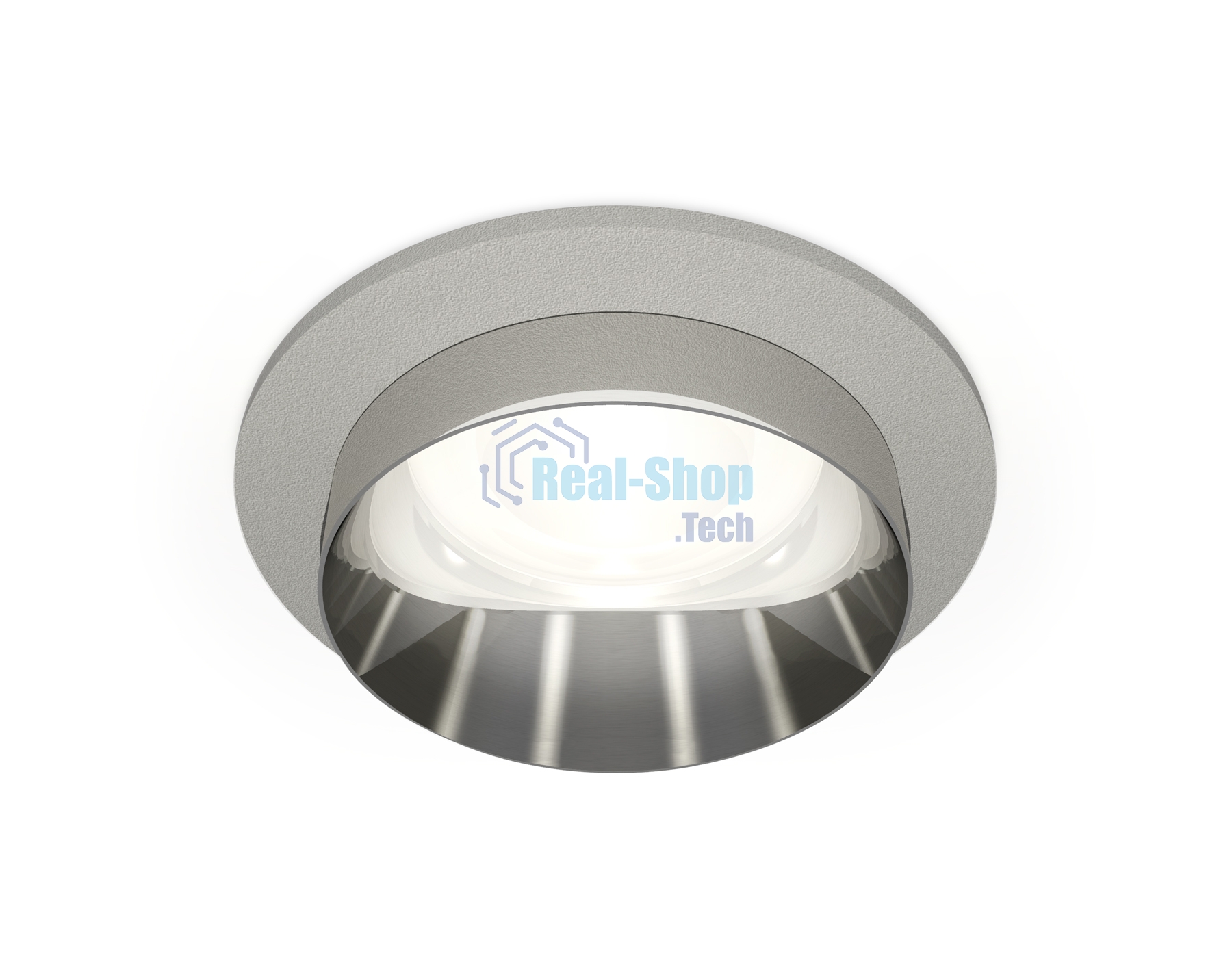 Комплект встраиваемого светильника Ambrella light XC6514022 SGR/PSL серый песок/серебро полированное MR16 GU5.3 (C6514, N6132)