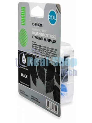 Картридж струйный Cactus CS-C9351C №21XL черный (20 мл) для HP DJ 3920/3940/D1360/D1460/D1470/D1560/D2330/D2360