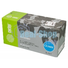 Картридж лазерный Cactus CS-CE260X черный (17000 стр.) для HP LJ CP4025/CP4525