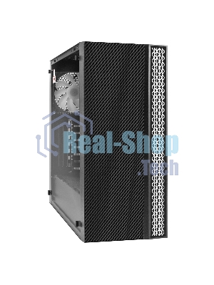 Компьютерный корпус Miditower ExeGate EVO-9211 (ATX, без БП, с окном, 2хUSB+1хUSB 3.0, HD аудио, черный, 1 вент. с RGb подсветкой)