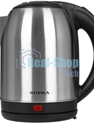 Чайник электрический SUPRA KES-1823 1.8 л, 1500 Вт, серебристый/черный (корпус: нержавеющая сталь)