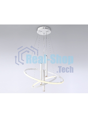Подвесной светодиодный светильник Ambrella light FL5371/2+3 WH белый 93W 3000K/4200K/6400K+4200K D600/400*1200 (ПДУ ИК)