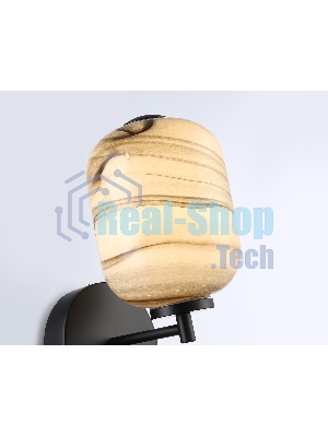 Настенный светодиодный светильник Ambrella light LH11039 BK/MG черный/мраморно-серый 8W 3000K 150*220*300
