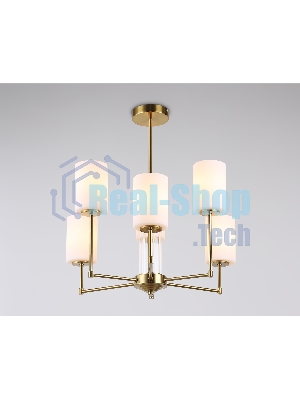 Люстра Ambrella light LH56215/6 BS/FR латунь/белый матовый E27/6 max 60W D600*600