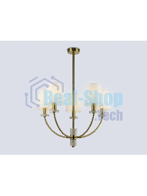 Люстра Ambrella light LH75351/5 SB/WH бронза/белый E14*5 max 40W D630*780