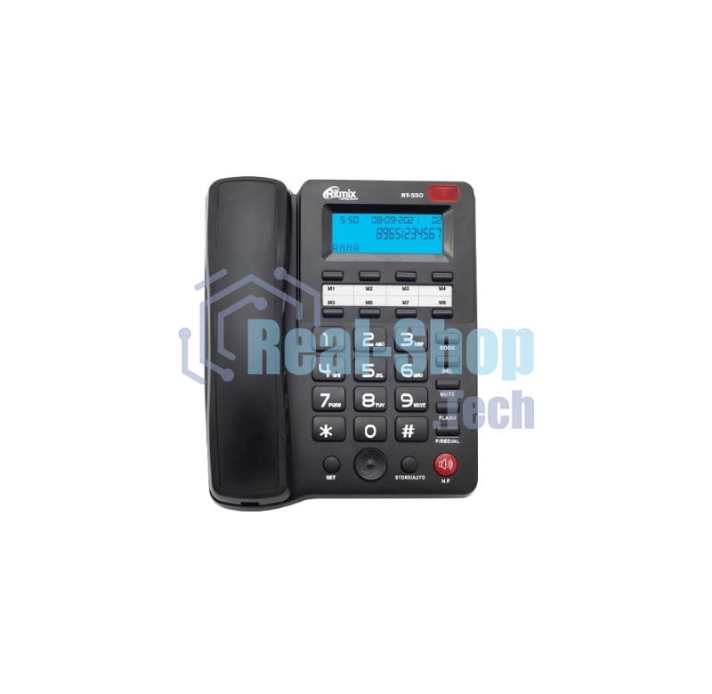 Телефон проводной Ritmix RT-550 черный