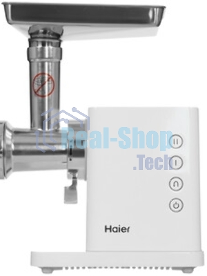 Мясорубка электрическая Haier HG-700 белый, 1900 Вт, 3.0 кг/мин, реверс, защита от перегрузки, металлический лоток, насадки - 5