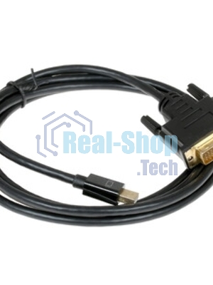 Кабель mDP-DVI Cablexpert CC-mDPM-DVIM-6, 20M/25M, 1.8м, черный, позол.разъемы, пакет