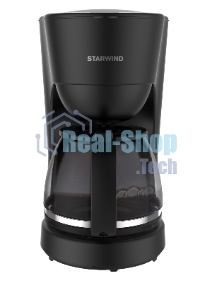 Кофеварка капельная Starwind STD1212 черный, исп. кофе - молотый, 1.25 л, 600 Вт.