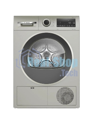 Сушильная машина Bosch WQG1420XME серый, 9 кг, сушка - конденсационная, программ - 15, 59.8 x 84.2 x 64.8 см