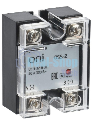 Реле твердотельное OSS-2 40А 380В AC 3-32В DC ONI OSS-2-3-40-B