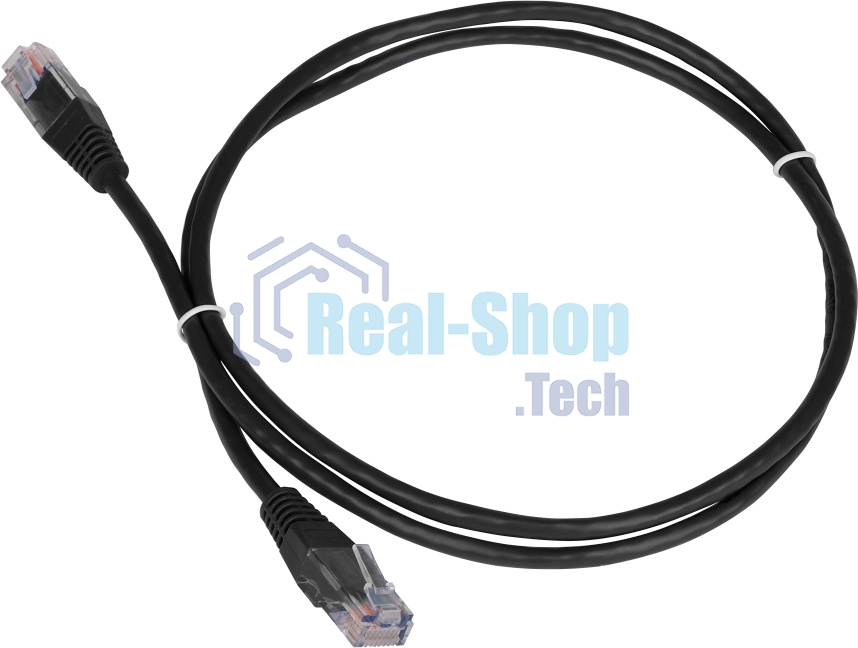 Патч-корд LANMASTER TWT UTP cat.5e, с заливными колпачками, 20.0 м, черный