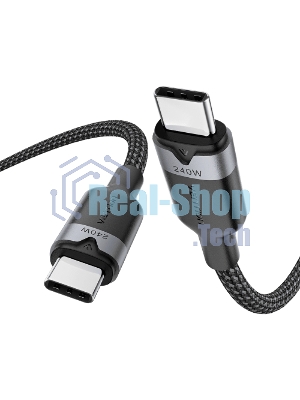 Кабель Vention USB 2.0 CM/CM - 2м. черный 5А PD240W, шт.