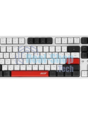 Клавиатура беспроводная Acer OKR302 (ZL.KBDEE.016), USB, Bluetooth/Радиоканал, белый