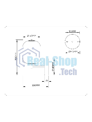 Настенный светодиодный светильник Ambrella light LH11039 BK/MG черный/мраморно-серый 8W 3000K 150*220*300